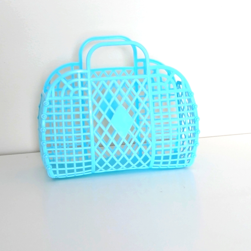 Stylish Light Blue Jelly Handbag